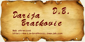 Darija Bratković vizit kartica